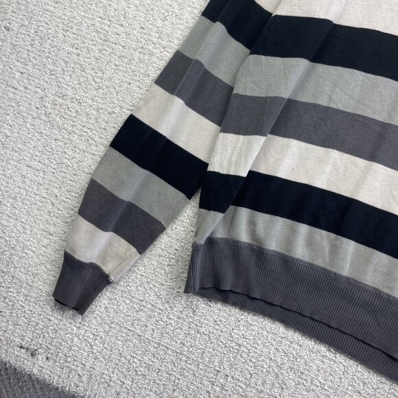 Y2K Hurley Mens Pullover Sweatshirt Long Sleeve Striped Men Sz M Surf Read - Picture 3 of 16